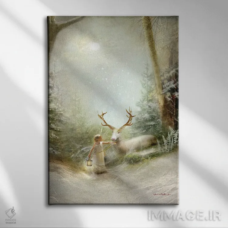 تابلو شب کریسمس مهآلود اثر شارلوت بیرد - نمای روبهرو روی دیوار