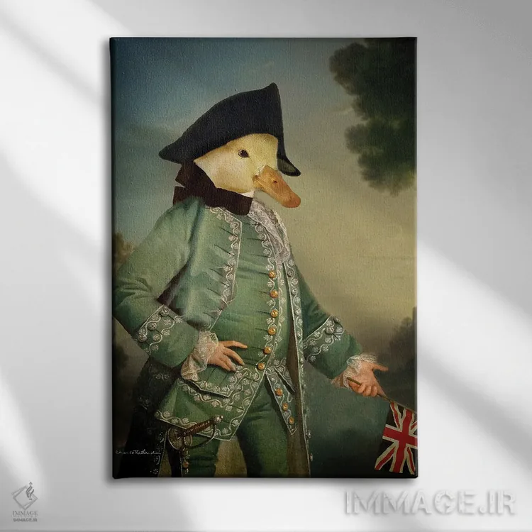 تابلو ای آنجا، سلام! اثر شارلوت بیرد - نمای روبهرو روی دیوار