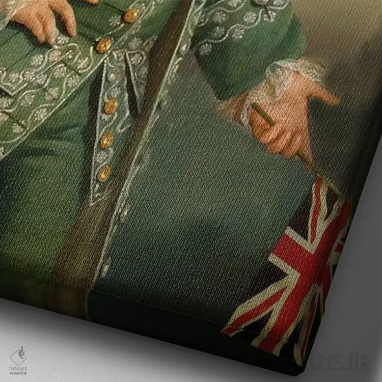 تابلو ای آنجا، سلام! اثر شارلوت بیرد - نمای نزدیک بافت بوم