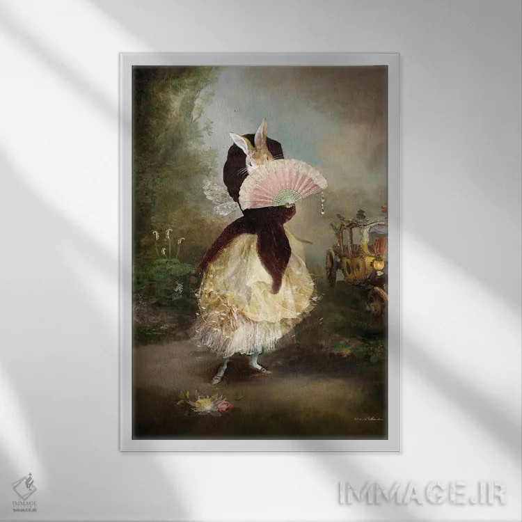 تابلو تواضع اثر شارلوت بیرد - نمای قابدار سفید