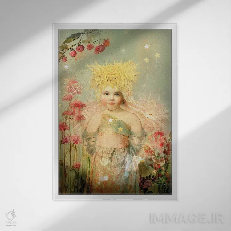 تابلو دشت رویاها اثر شارلوت بیرد - نمای قابدار سفید