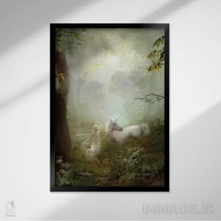 تابلو سفر به خانه اثر شارلوت بیرد - نمای قابدار مشکی