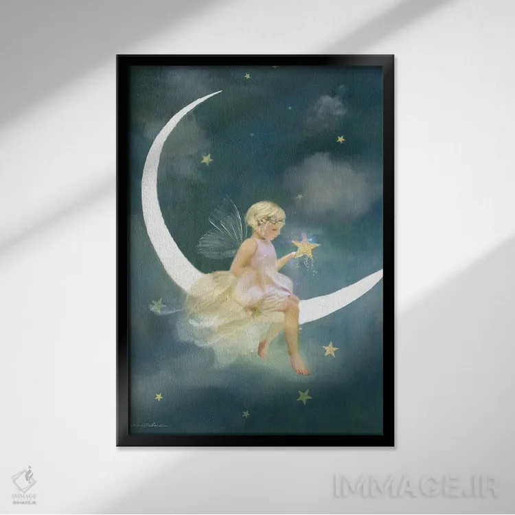 تابلو پری رؤیاها و آرزوها اثر شارلوت بیرد - نمای قابدار مشکی