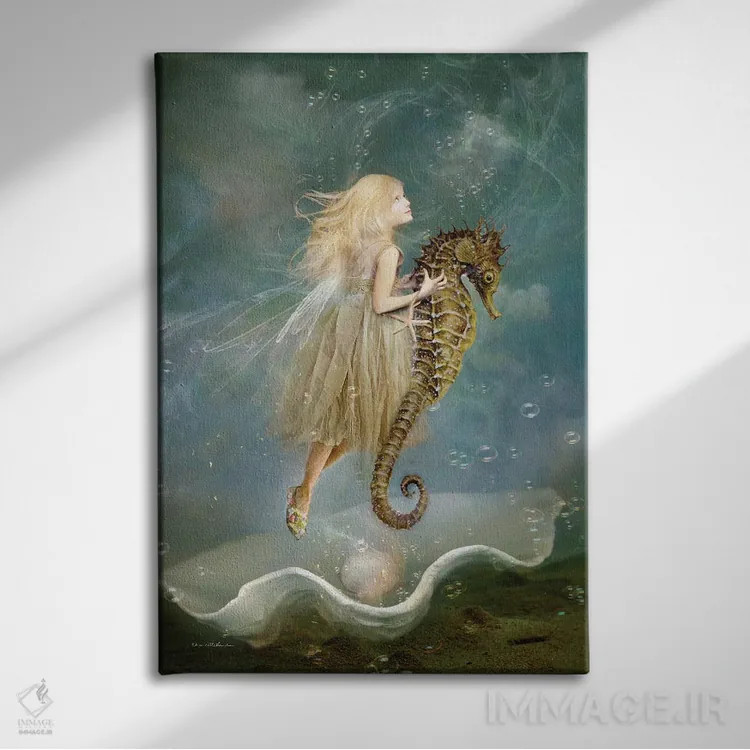 تابلو آرزوهای دریایی اثر شارلوت بیرد - نمای روبهرو روی دیوار