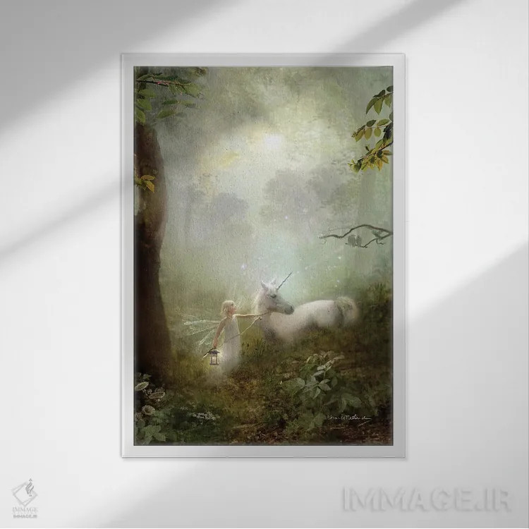 تابلو سفر به خانه اثر شارلوت بیرد - نمای قابدار سفید