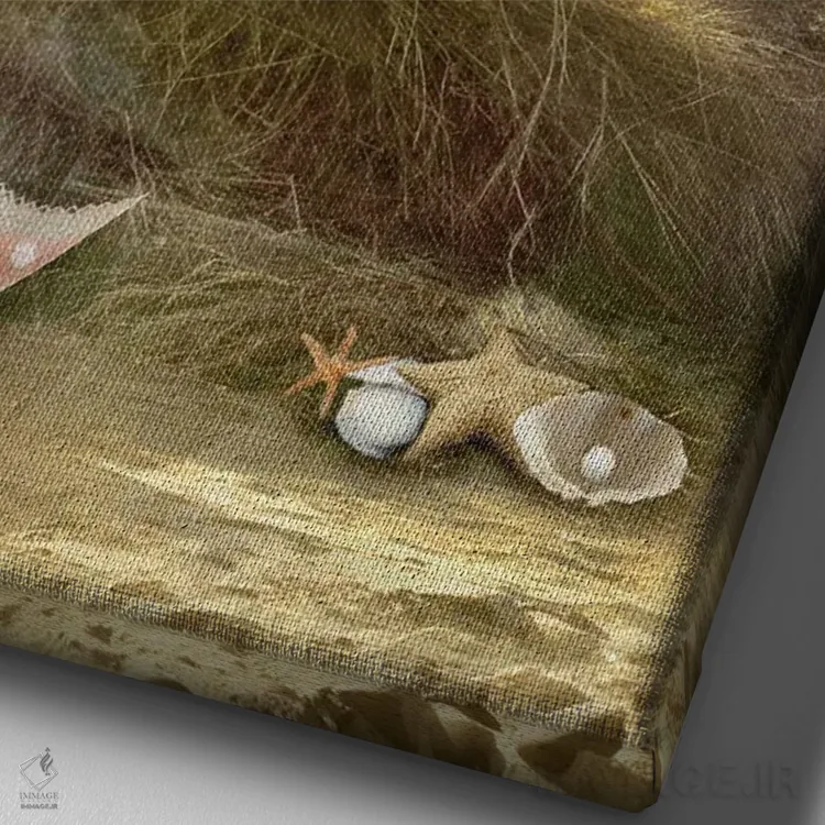 تابلو نسیم تابستانی اثر شارلوت بیرد - نمای نزدیک بافت بوم