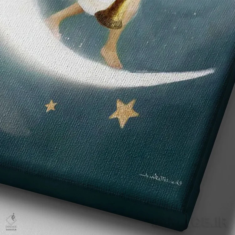 تابلو فرشتهٔ دوستی اثر شارلوت بیرد - نمای نزدیک بافت بوم