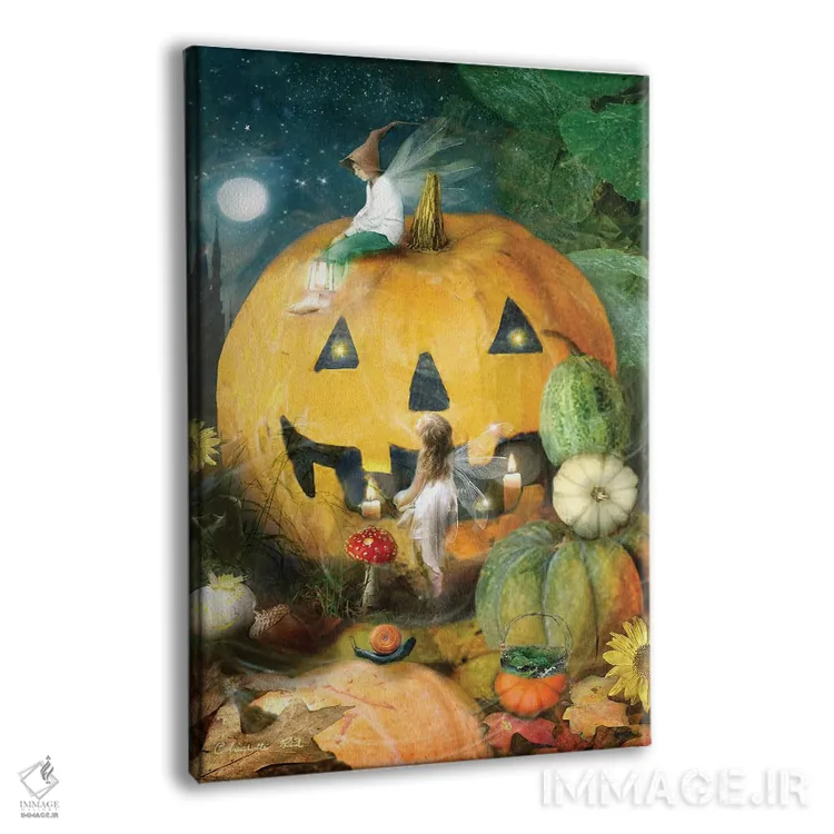 تابلو هالووین در کدوستان اثر شارلوت بیرد - نمای پرسپکتیو محصول
