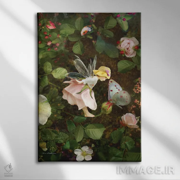 تابلو پری گل رز اثر شارلوت بیرد - نمای روبهرو روی دیوار