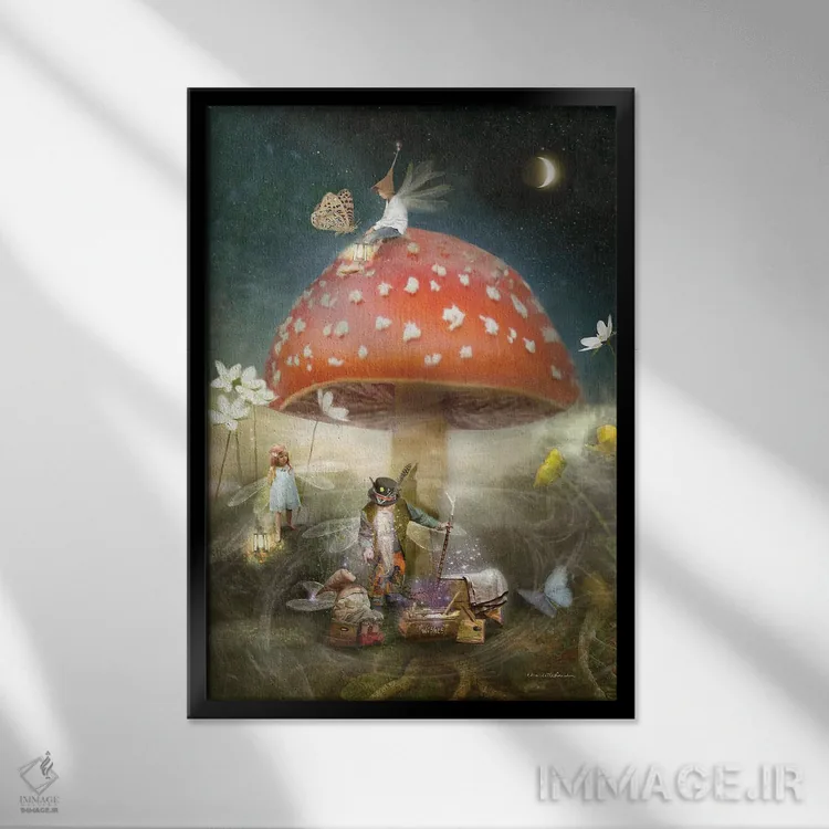 تابلو آرزو اثر شارلوت بیرد - نمای قابدار مشکی