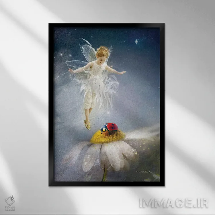 تابلو تو لبخند به لبم میآوری اثر شارلوت بیرد - نمای قابدار مشکی