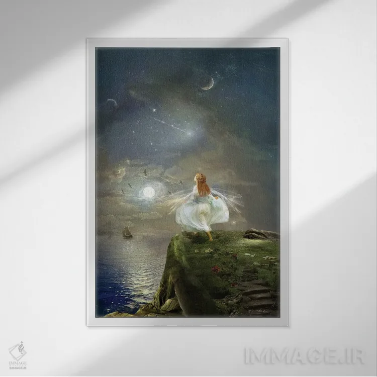 تابلو هر جا که هستی اثر شارلوت بیرد - نمای قابدار سفید