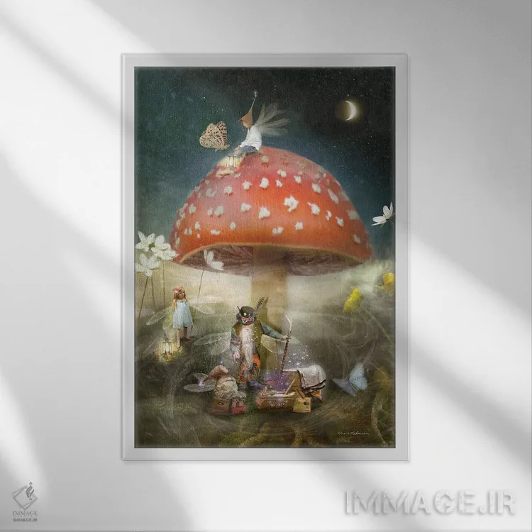 تابلو آرزو اثر شارلوت بیرد - نمای قابدار سفید