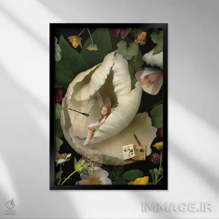 تابلو مخفیگاه اثر شارلوت بیرد - نمای قابدار مشکی