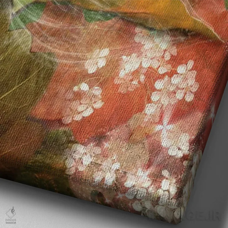 تابلو وقتی پاییز میسراید اثر شارلوت بیرد - نمای نزدیک بافت بوم