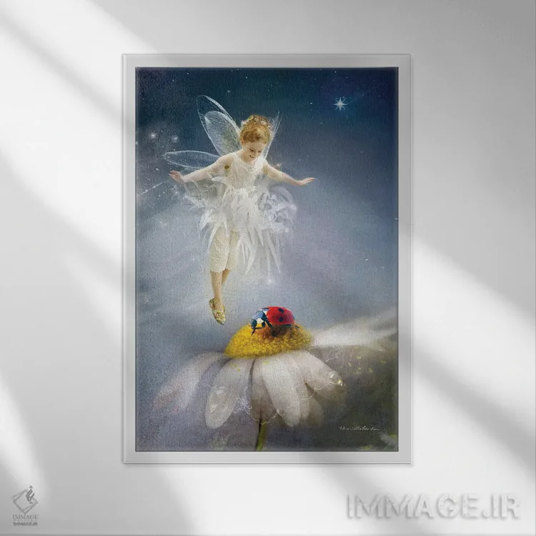 تابلو تو لبخند به لبم میآوری اثر شارلوت بیرد - نمای قابدار سفید