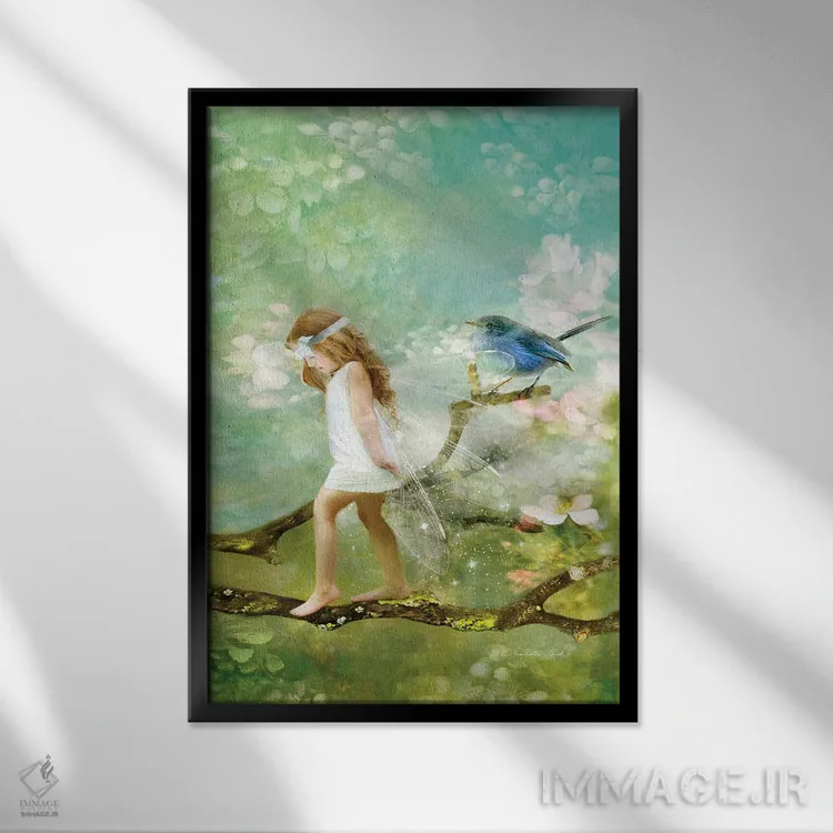 تابلو بیداریهای بهار اثر شارلوت بیرد - نمای قابدار مشکی