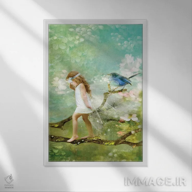 تابلو بیداریهای بهار اثر شارلوت بیرد - نمای قابدار سفید