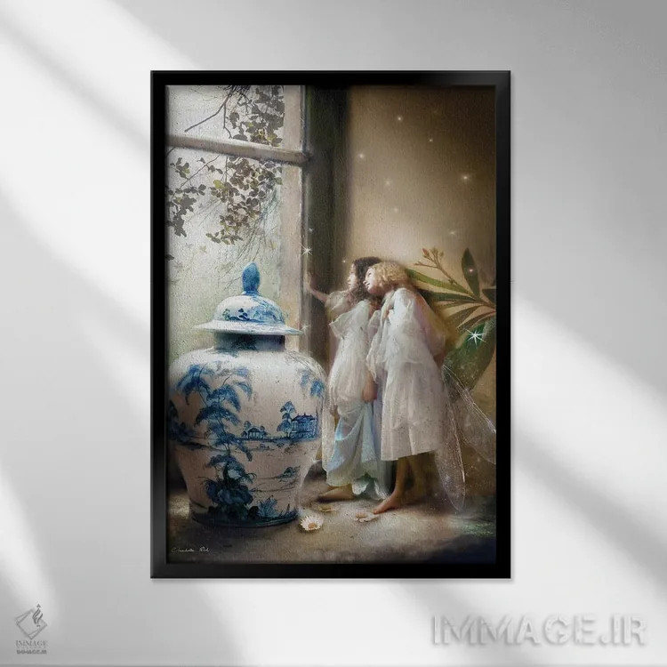 تابلو تفکر اثر شارلوت بیرد - نمای قابدار مشکی