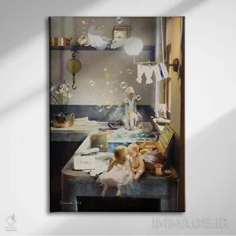 تابلو غمهای روز شستشو اثر شارلوت بیرد - نمای روبهرو روی دیوار