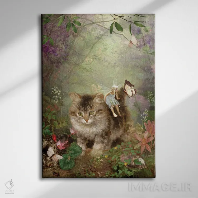 تابلو بوسههای پروانهای اثر شارلوت بیرد - نمای روبهرو روی دیوار