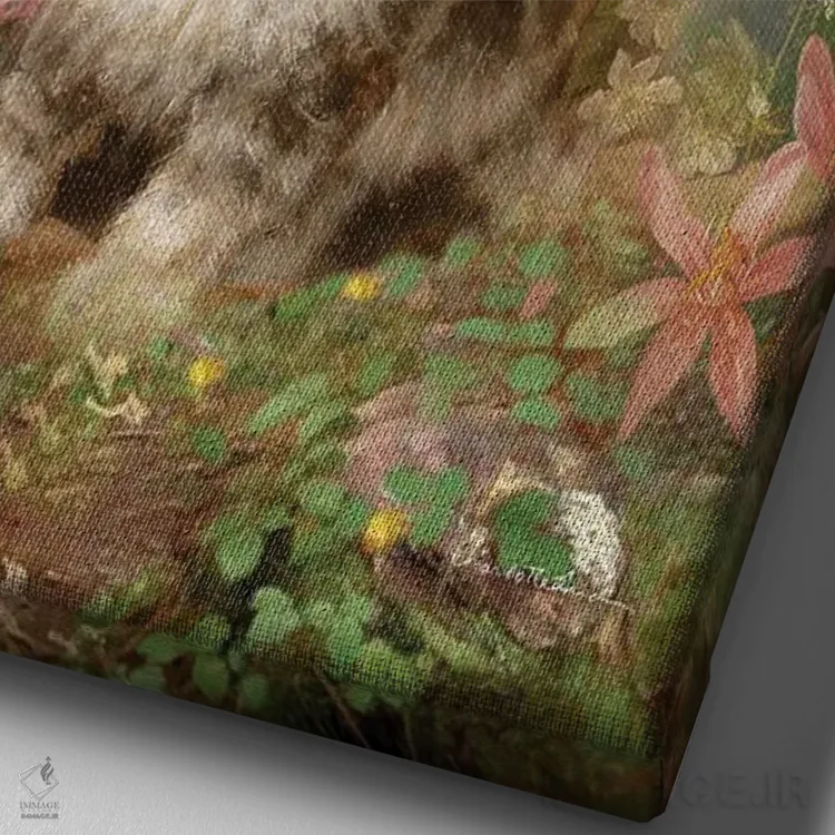 تابلو بوسههای پروانهای اثر شارلوت بیرد - نمای نزدیک بافت بوم