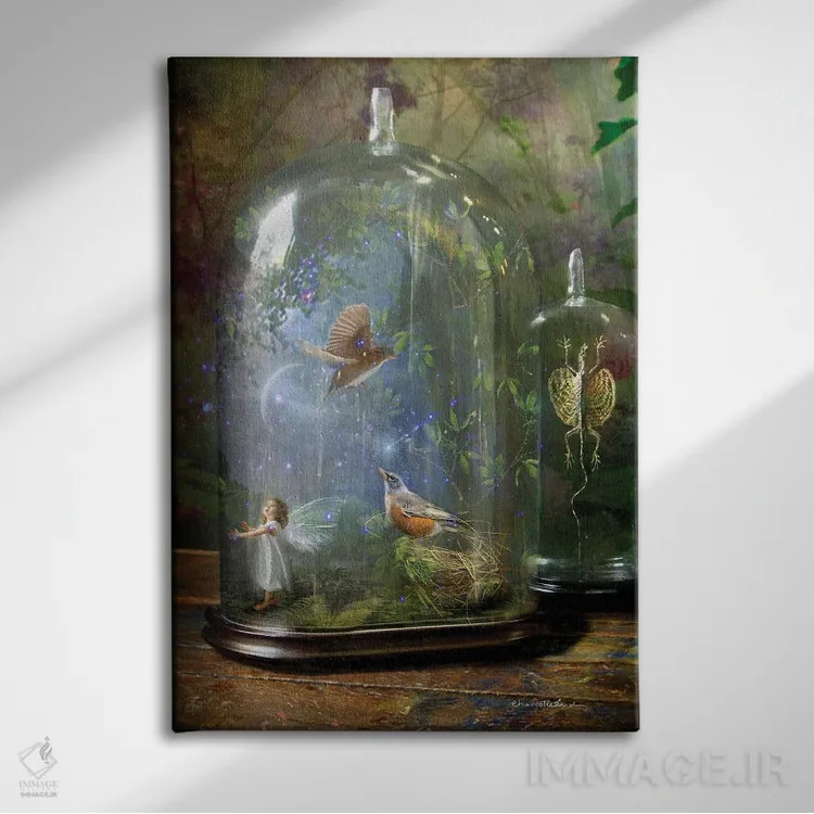 تابلو اشیاء کنجکاویبرانگیز (اشیاء کلکسیونی) اثر شارلوت بیرد - نمای روبهرو روی دیوار