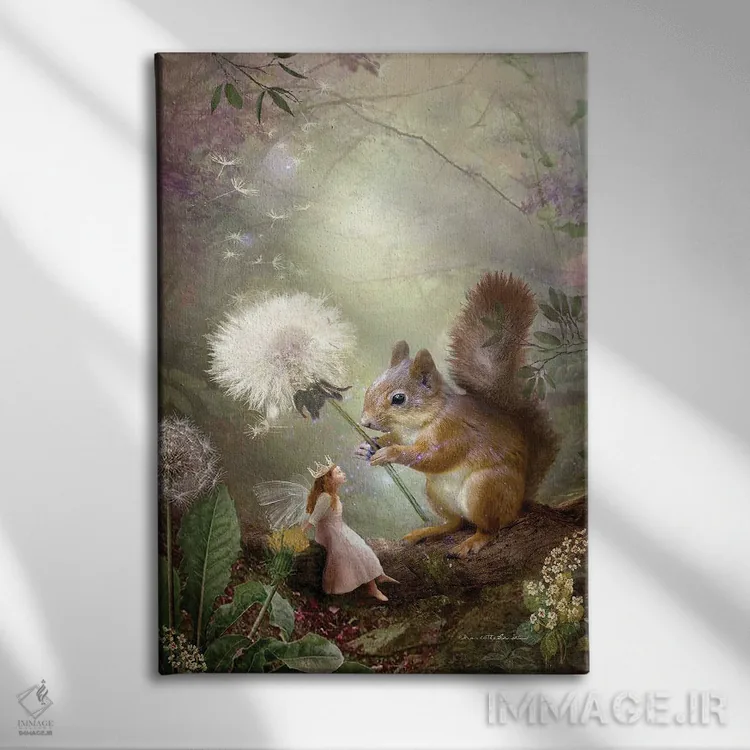 تابلو ملکه برای یک روز اثر شارلوت بیرد - نمای روبهرو روی دیوار