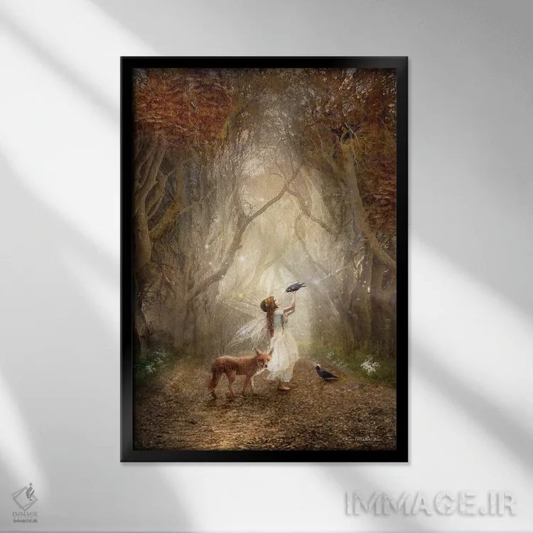 تابلو حصارهای تاریک (ایرلند) اثر شارلوت بیرد - نمای قابدار مشکی