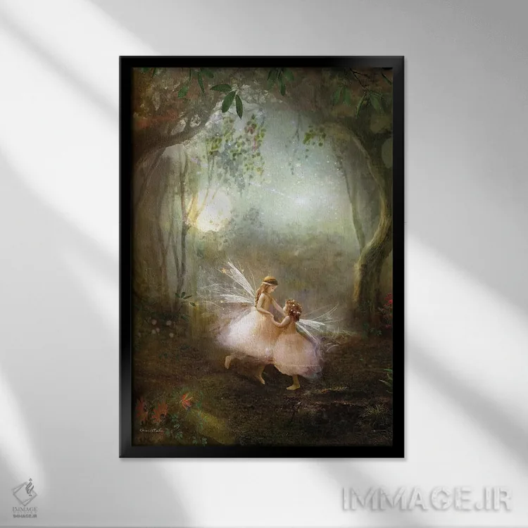 تابلو دوستان تا ابد اثر شارلوت بیرد - نمای قابدار مشکی