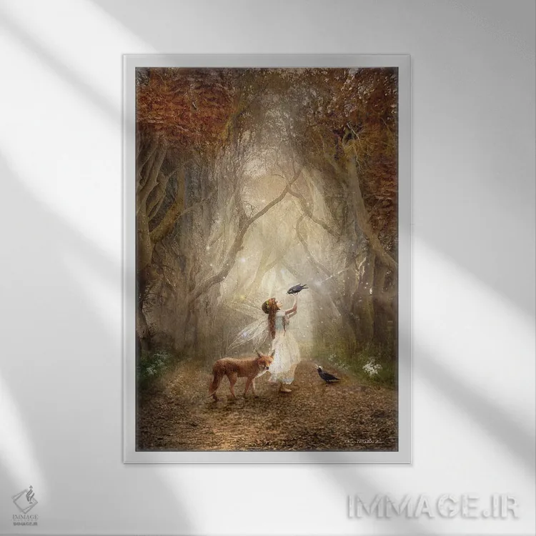 تابلو حصارهای تاریک (ایرلند) اثر شارلوت بیرد - نمای قابدار سفید