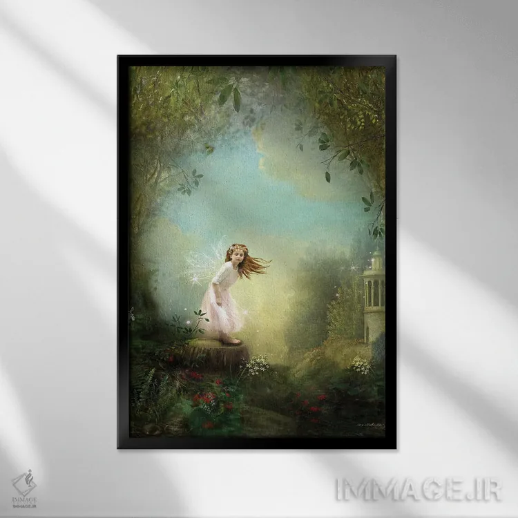 تابلو روزی روزگاری اثر شارلوت بیرد - نمای قابدار مشکی