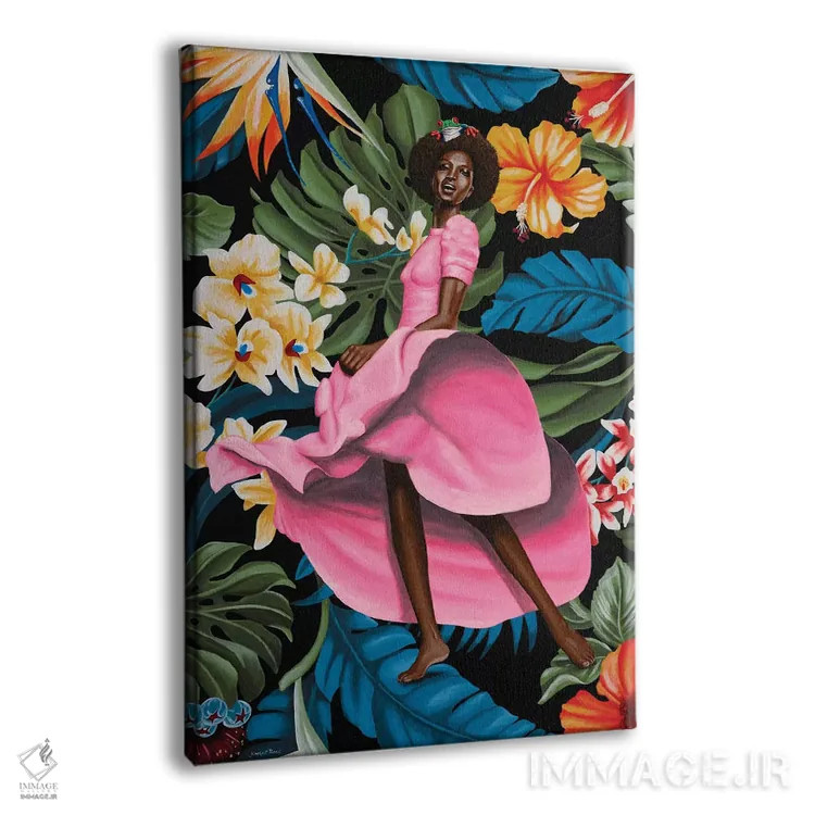 تابلو رز جنگلی اثر کریستین بییر - نمای پرسپکتیو محصول