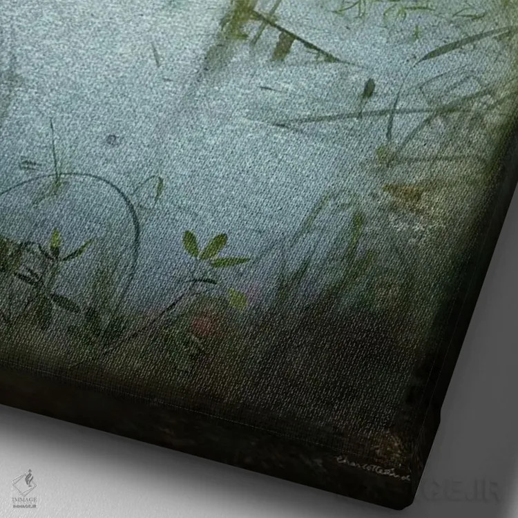 تابلو بوسههای خاک ستارهای اثر شارلوت بیرد - نمای نزدیک بافت بوم