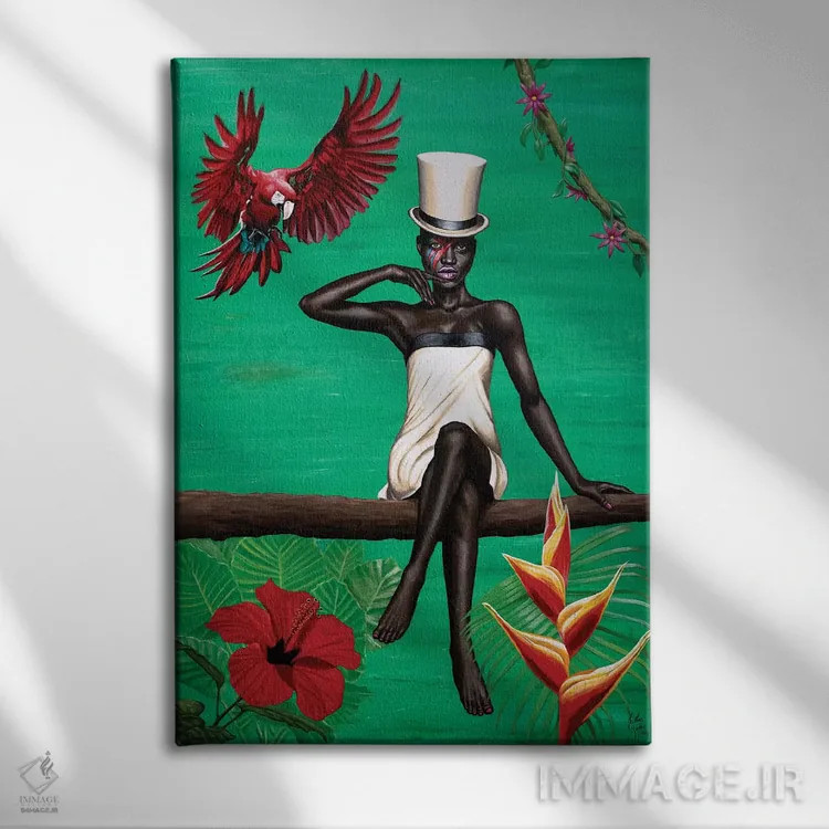 تابلو شورشی روح اثر کریستین بییر - نمای روبهرو روی دیوار