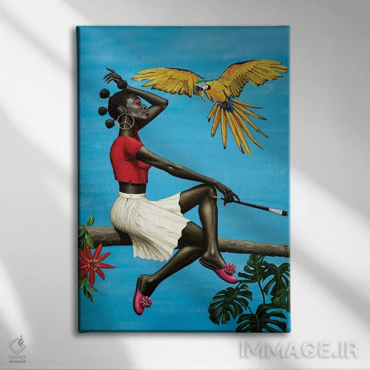 تابلو افسون طبیعی اثر کریستین بییر - نمای روبهرو روی دیوار