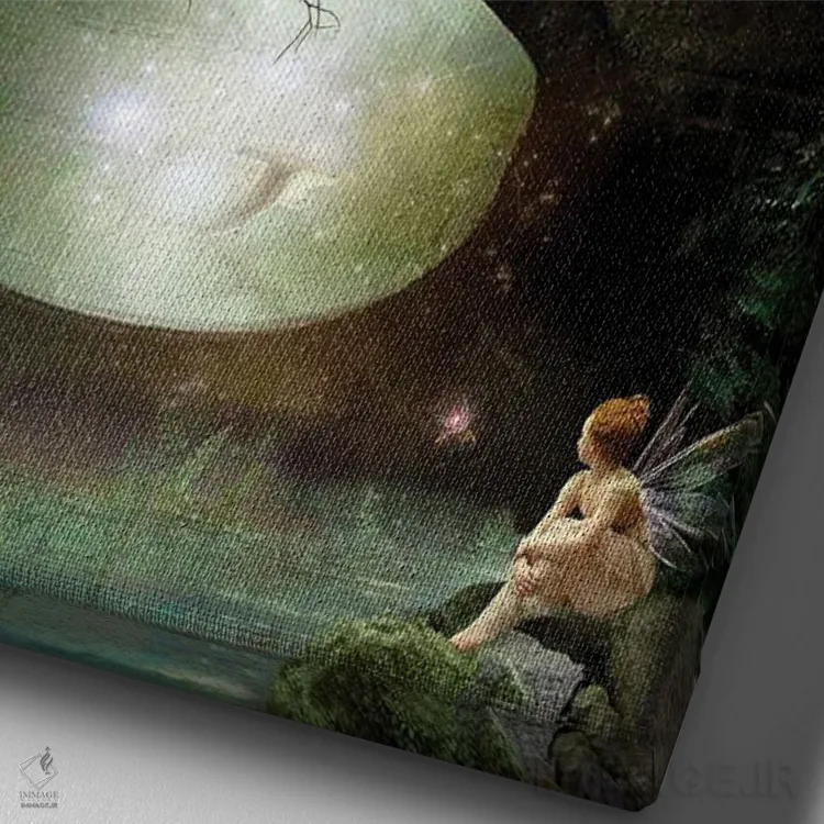 تابلو راهی در دل جنگل اثر شارلوت بیرد - نمای نزدیک بافت بوم