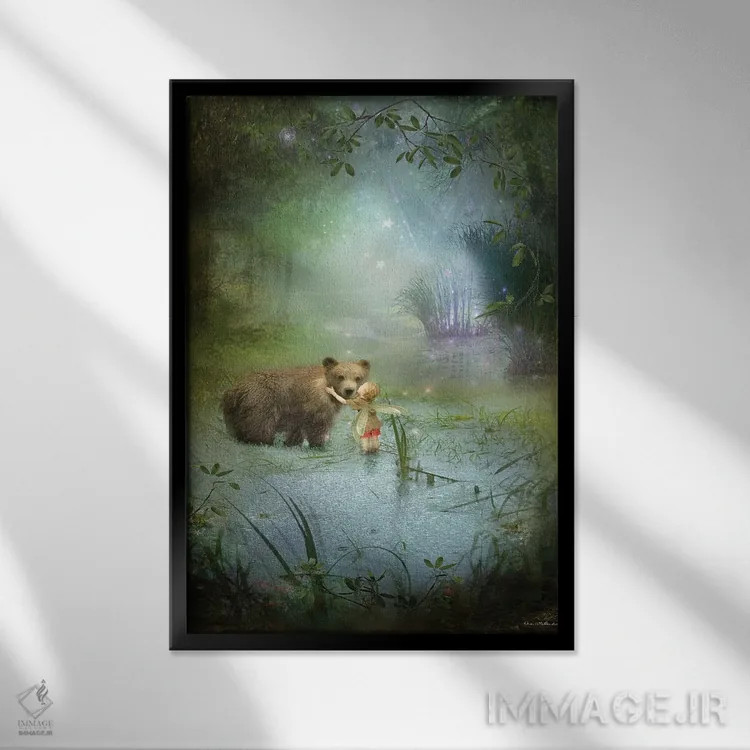 تابلو بوسههای خاک ستارهای اثر شارلوت بیرد - نمای قابدار مشکی