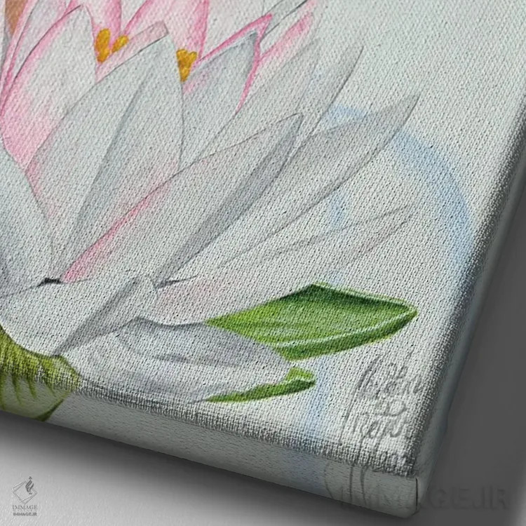 تابلو چشمهای باز شده اثر کریستین بییر - نمای نزدیک بافت بوم