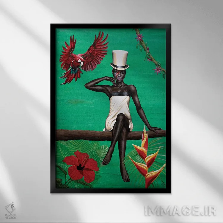 تابلو شورشی روح اثر کریستین بییر - نمای قابدار مشکی