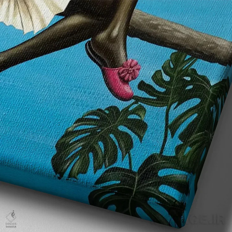 تابلو افسون طبیعی اثر کریستین بییر - نمای نزدیک بافت بوم