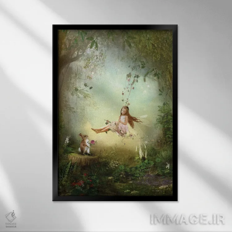 تابلو تو قلبم را به آواز درمیآوری اثر شارلوت بیرد - نمای قابدار مشکی