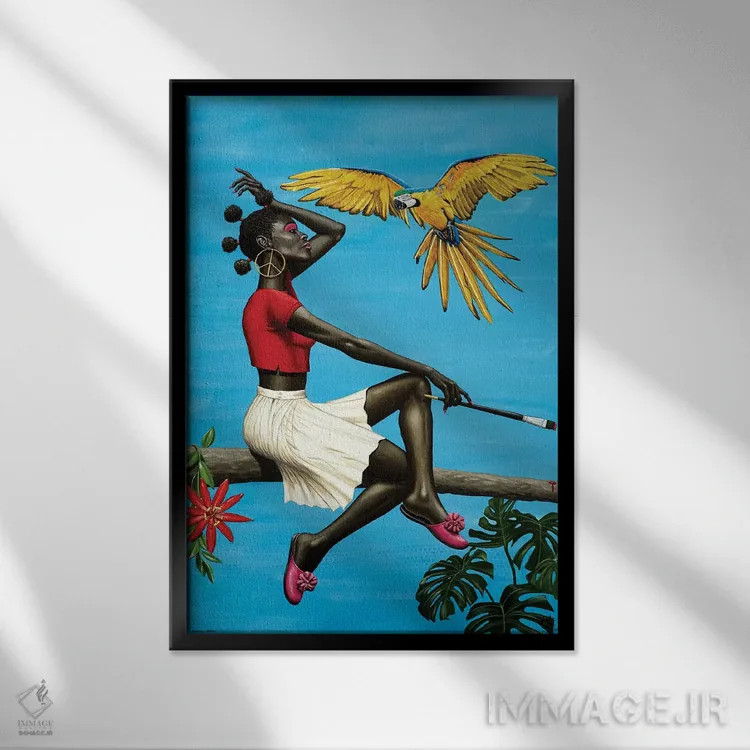 تابلو افسون طبیعی اثر کریستین بییر - نمای قابدار مشکی