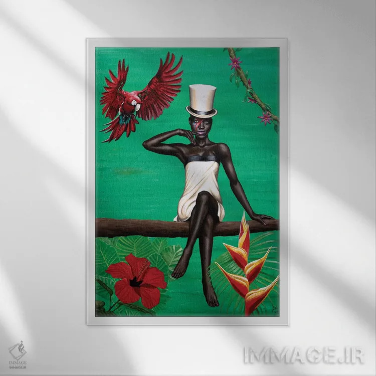 تابلو شورشی روح اثر کریستین بییر - نمای قابدار سفید