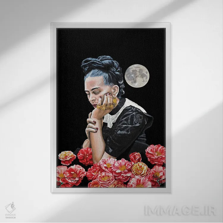 تابلو گلها را نقاشی میکنم تا نمیرند اثر کریستین بییر - نمای قابدار سفید