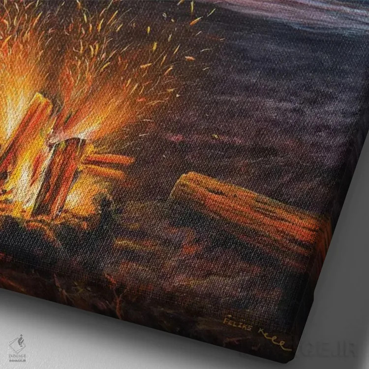 تابلو کنده را بینداز داخل اثر کالر بای فلیکز (نام هنرمند) - نمای نزدیک بافت بوم