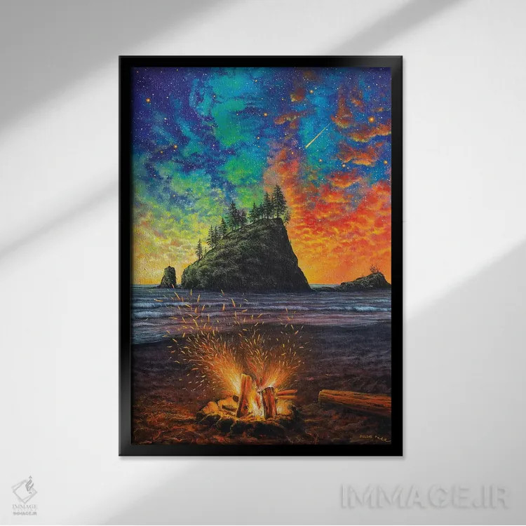 تابلو کنده را بینداز داخل اثر کالر بای فلیکز (نام هنرمند) - نمای قابدار مشکی