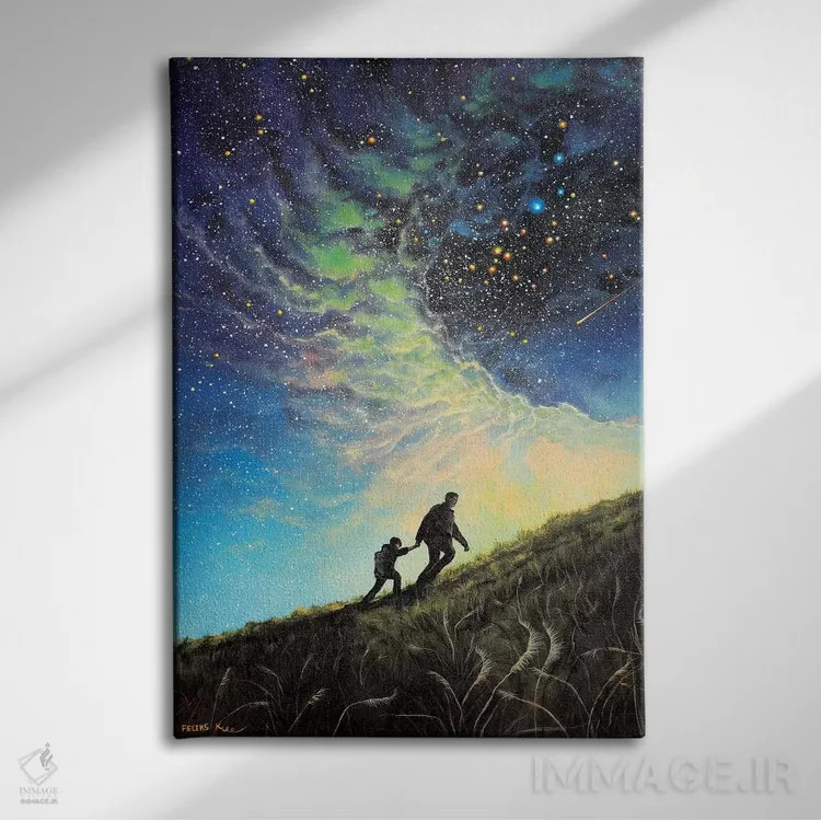 تابلو چراغ راهنمای من اثر کالر بای فلیکز (نام هنرمند) - نمای روبهرو روی دیوار