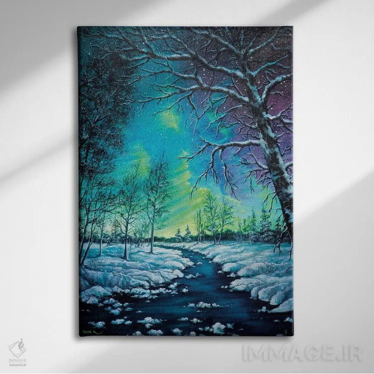 تابلو شب نئونی اثر کالر بای فلیکز (نام هنرمند) - نمای روبهرو روی دیوار