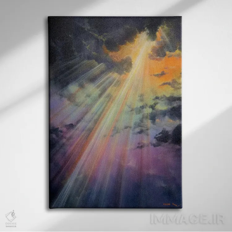 تابلو شکوفایی اثر کالر بای فلیکز (نام هنرمند) - نمای روبهرو روی دیوار